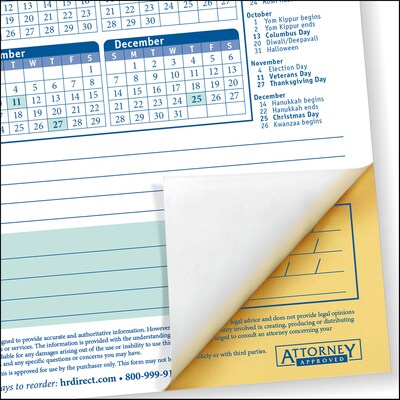 ComplyRight 2025 Time Off Request and Approval Form, 2-Part, 50 Forms/Pack (A0045)