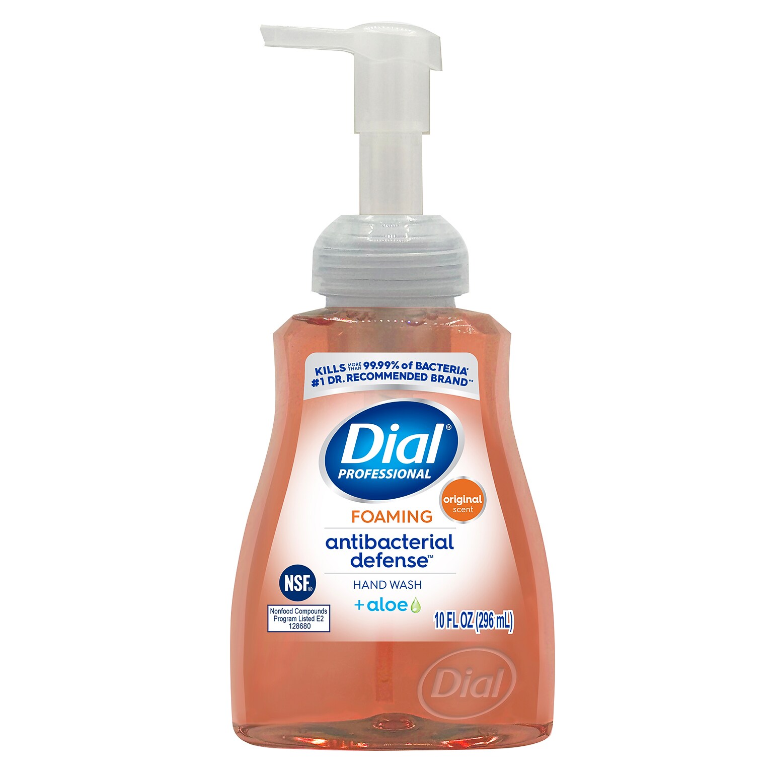 Dial Professional Antibacterial Defense with Aloe Foaming Hand Soap, Original Scent, 10 Fl. Oz., 8/Carton (1700035446)