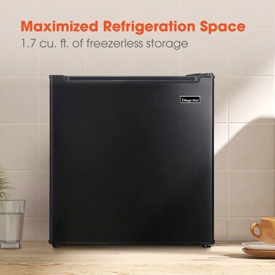 Magic Chef Reversible Door Refrigerator, 1.7 Cu. Ft., Black (HMAR170BE)