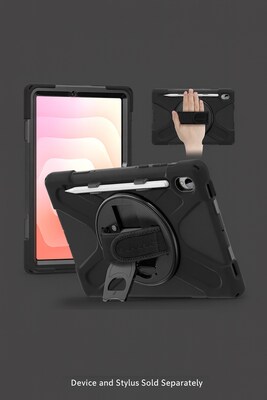 SaharaCase Raider-X Series Heavy Duty Case for Galaxy Tab S11, Hand Strap & Shoulder Strap, Scorpion Black (TB00492)