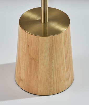 Adesso Josephine 60.5" Antique Brass Floor Lamp with Cone Shades (9411-21)