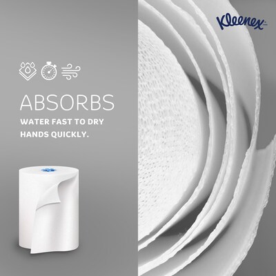 Kleenex Professional Recycled Hardwound Paper Towels, 1-ply, 700 ft./Roll, 6 Rolls/Carton (25637)