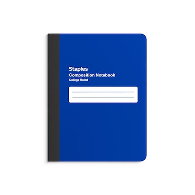 Staples® Poly Composition Notebook, 7.5 x 9.75, College Ruled, 80 Sheets, Assorted Colors (ST54889