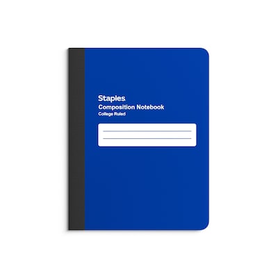 Staples® Composition Notebook, 7.5 x 9.75, College Ruled, 80 Sheets, Assorted Colors (ST54889)