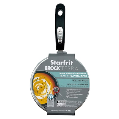 THE ROCK by Starfrit Terra Aluminum 2-Qt. Saucepan, Black (060308-002-0000)