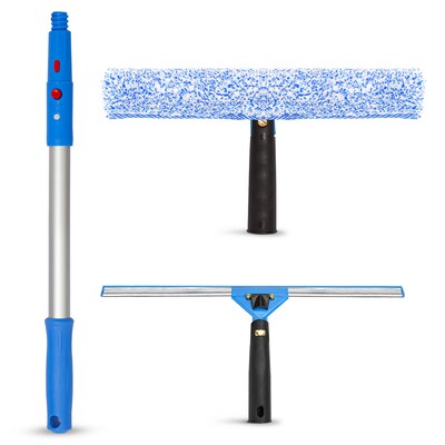 Gritt Commercial Pro Window Washing Kit with 18 Squeegee, 18 Washer and 20 Pole (GRI138-18)