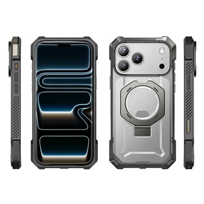 SUPCASE Unicorn Beetle Grip MagSafe Case for iPhone 17 Max, Shock Absorbing, Gray (SUP-iPhone2025Max-UBGrip-Gray)