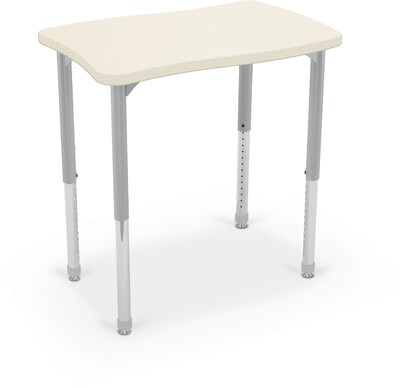 MooreCo Hierarchy Creator Desk, 32W x 22D, Neutral Weft/Platinum Base (703673562973)