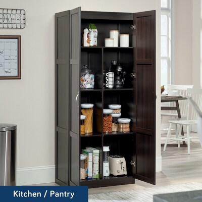 Sauder Select 71H Storage Cabinet with 4 Shelves, Cinnamon Cherry (419496)