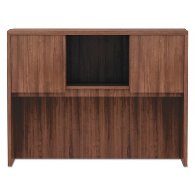 Alera Valencia Series 47.13W Hutch w/ Doors, 3-Compartments, Modern Walnut (ALEVA284815WA)