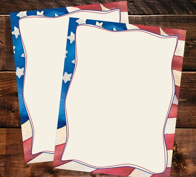 Great Papers Patriotic Letterhead, 80/Pack