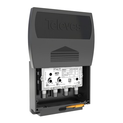 Televes 2-Input TForce Mast Amplifier with BOSS-Tech and “F” Power Supply Unit (560483)