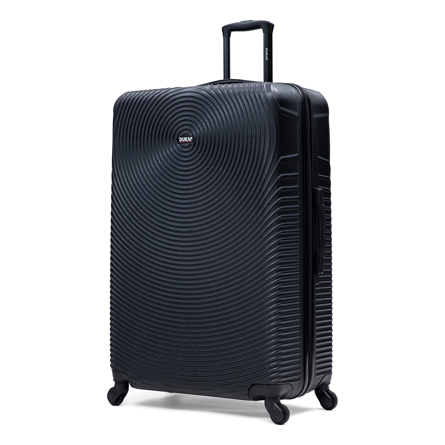 DUKAP Inception 33.86 Hardside Suitcase, 4-Wheeled Spinner, TSA Checkpoint Friendly, Black (DKINC00XL-BLK)