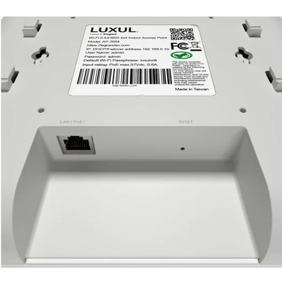 LuxulLegrand AX3600Wi-Fi 6 2400 Mbps 4 Dual Band PoE 802.11ax 4x4 Multi-Gig Access Point, White (AP-3064)