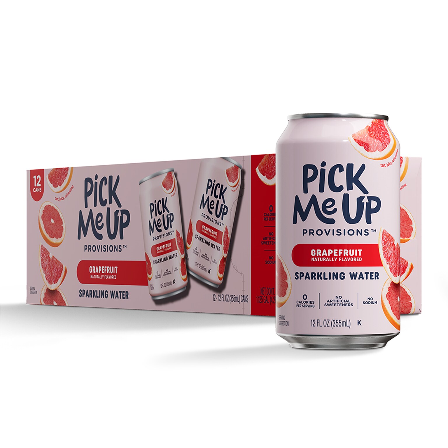 Pick Me Up Provisions™ Grapefruit Sparkling Water, 12 oz., 24 Cans/Carton (PM63522)