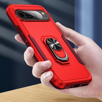 SaharaCase Raider Phone Case for Google Pixel 9 Pro XL, Shock Absorbing, Viper Red (CP00611)