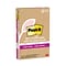 Post-it Recycled Super Sticky Notes, 4 x 6, Wanderlust Pastels Collection, 45 Sheet/Pad, 4 Pads/Pa