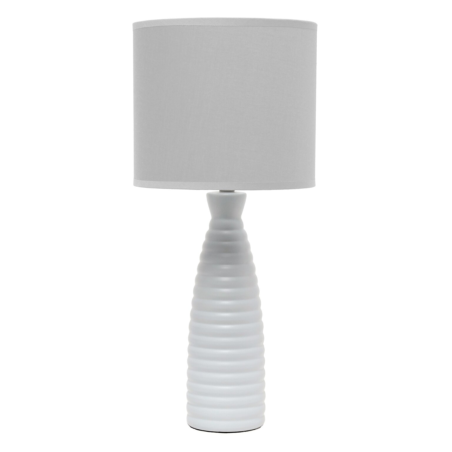 Simple Designs Alsace Bottle Table Lamp, Gray (LT2076-GRY)
