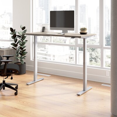 Bush Business Furniture Move 60 Series 60W Electric Height Adjustable Standing Desk, Modern Hickory