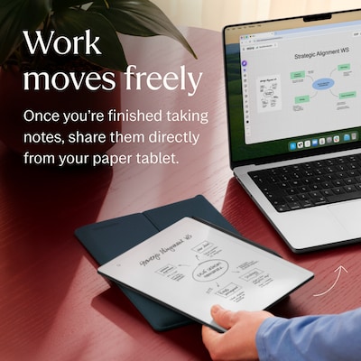 reMarkable Paper Pure 10.3” Paper Tablet with Marker Plus & Ocean Blue Sleeve Folio (RM95A-1000NW)