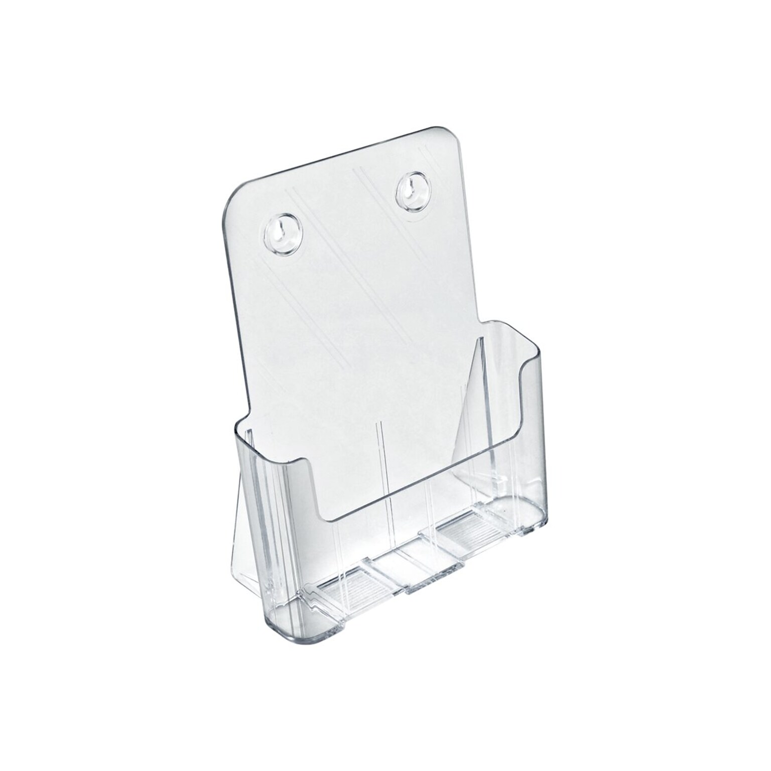 Azar Brochure Holder, 8.5 x 11, Vertical, Desktop/Wall, Clear Plastic, 2/Pack (252384)