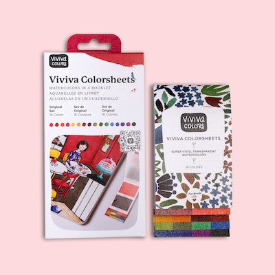 Viviva Watercolor Paint Colorsheet Pallettes, Assorted Colors, 16 Colors/Set (VIV276000)