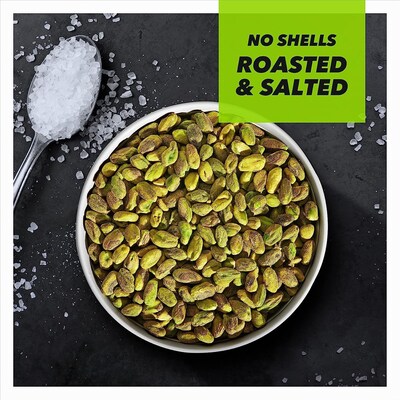 Wonderful Pistachios Roasted & Salted, No Shells, 0.75 oz., 9 Bags/Box, 4 Boxes/Carton (PAR91100)