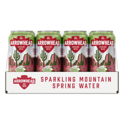 Arrowhead Lime Prickly Pear Flavored Sparkling Spring Water 12 oz., 24 Cans/Carton (19990630)