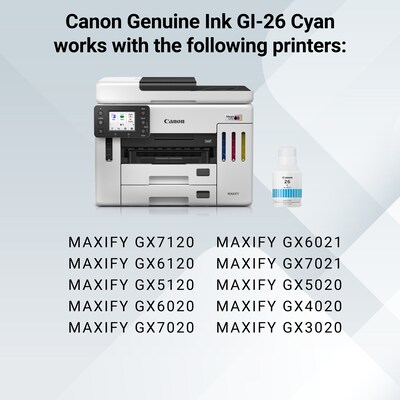 Canon GI-26 Cyan High Yield Ink Cartridge Refill (4421C001)