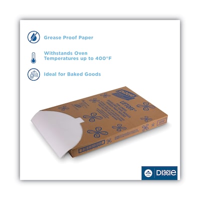 Dixie Greaseproof Liftoff Pan Liner, 16.38 x 24.38, White, 1,000/Carton (DXELO10)