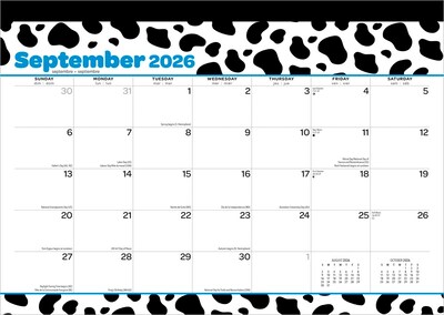 2026 Plato Cow Prints 15.5" x 11" Monthly Desk Pad Calendar (9798330700066)