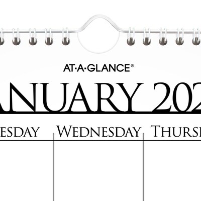 2027 AT-A-GLANCE Business 15" x 12" Monthly Wall Calendar, White/Black (997-1-27)