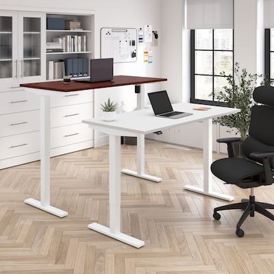 Bush Business Furniture Move 40 Series 72W Electric Adjustable Standing Desk, White (M4S7230WHWK)