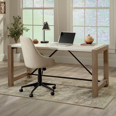 Sauder Dixon City 66W Executive Business Desk, Brushed Oak (432892)