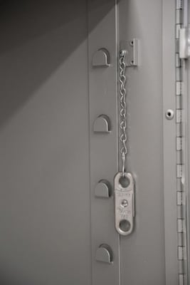 FireKing Flammable Liquids Storage Cabinet, 45 gal, Automatic Close, Platinum (SC45-AC-PL)