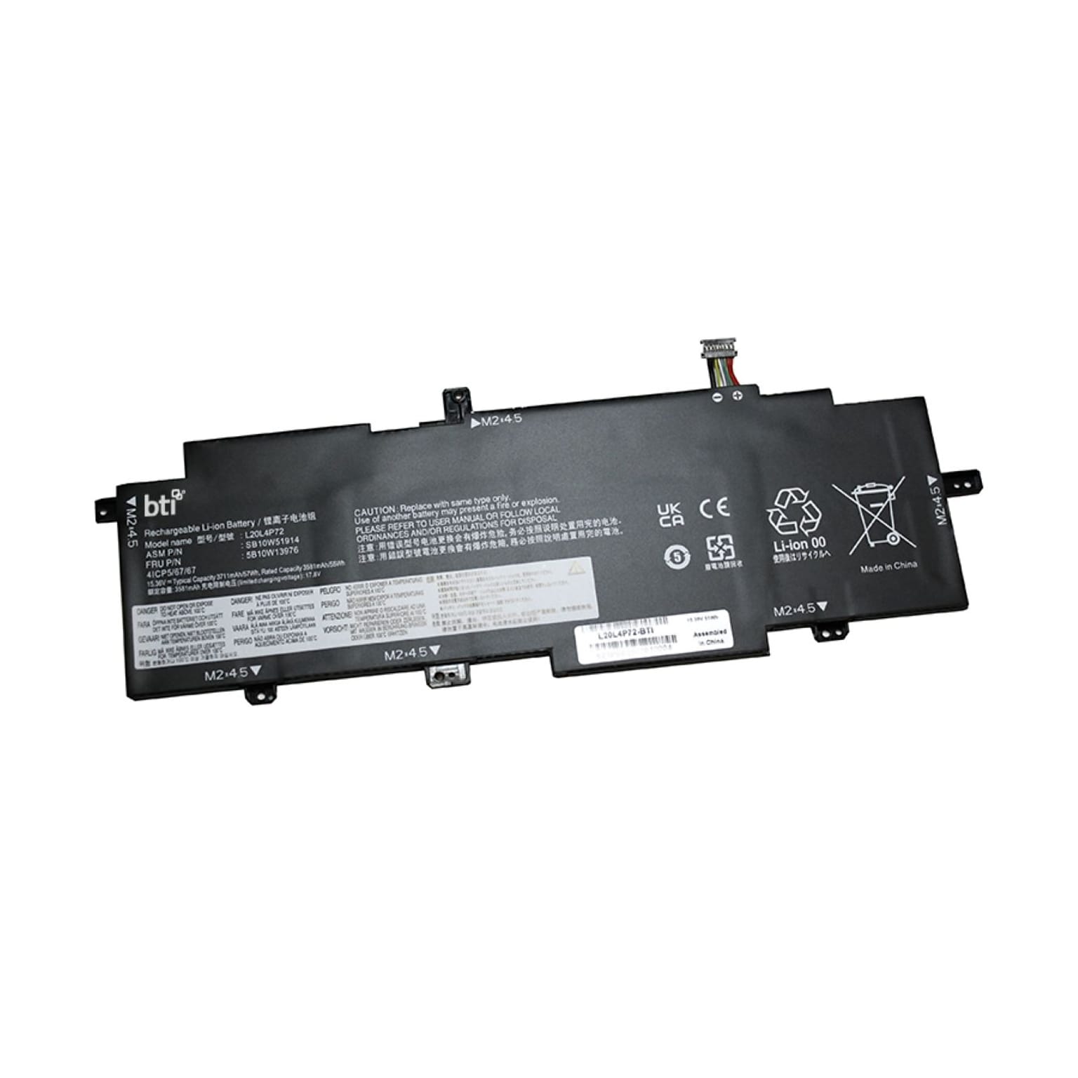 Battery Technology Lithium-Ion Battery for Lenovo ThinkPad Laptop (L20L4P72-BTI)