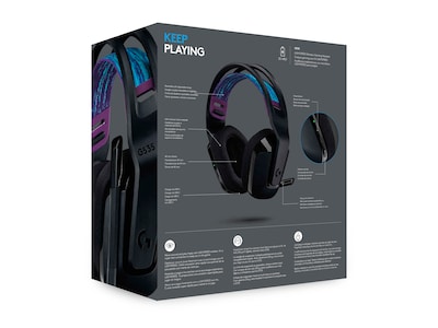 Logitech G535 LIGHTSPEED Wireless Stereo Gaming Headset, Black (981-000971)