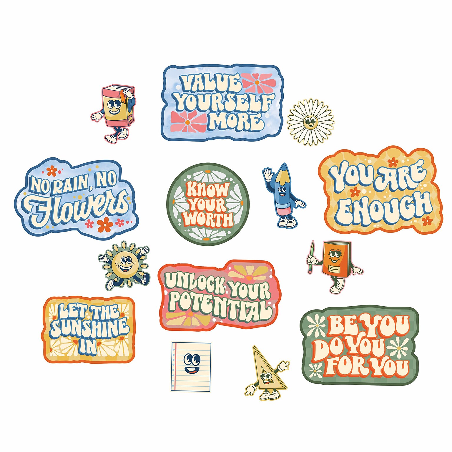 Eureka Scool Era Gallery Wall Bulletin Board Set, 14/Set (EU-847847)