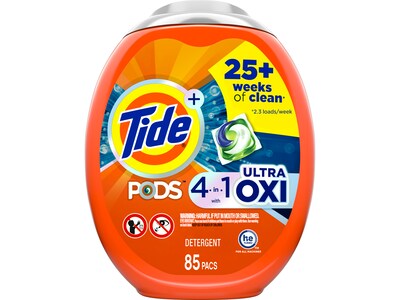 Tide PODS Ultra Oxi Laundry Detergent Capsules, 85 Capsules/Pack (03621)