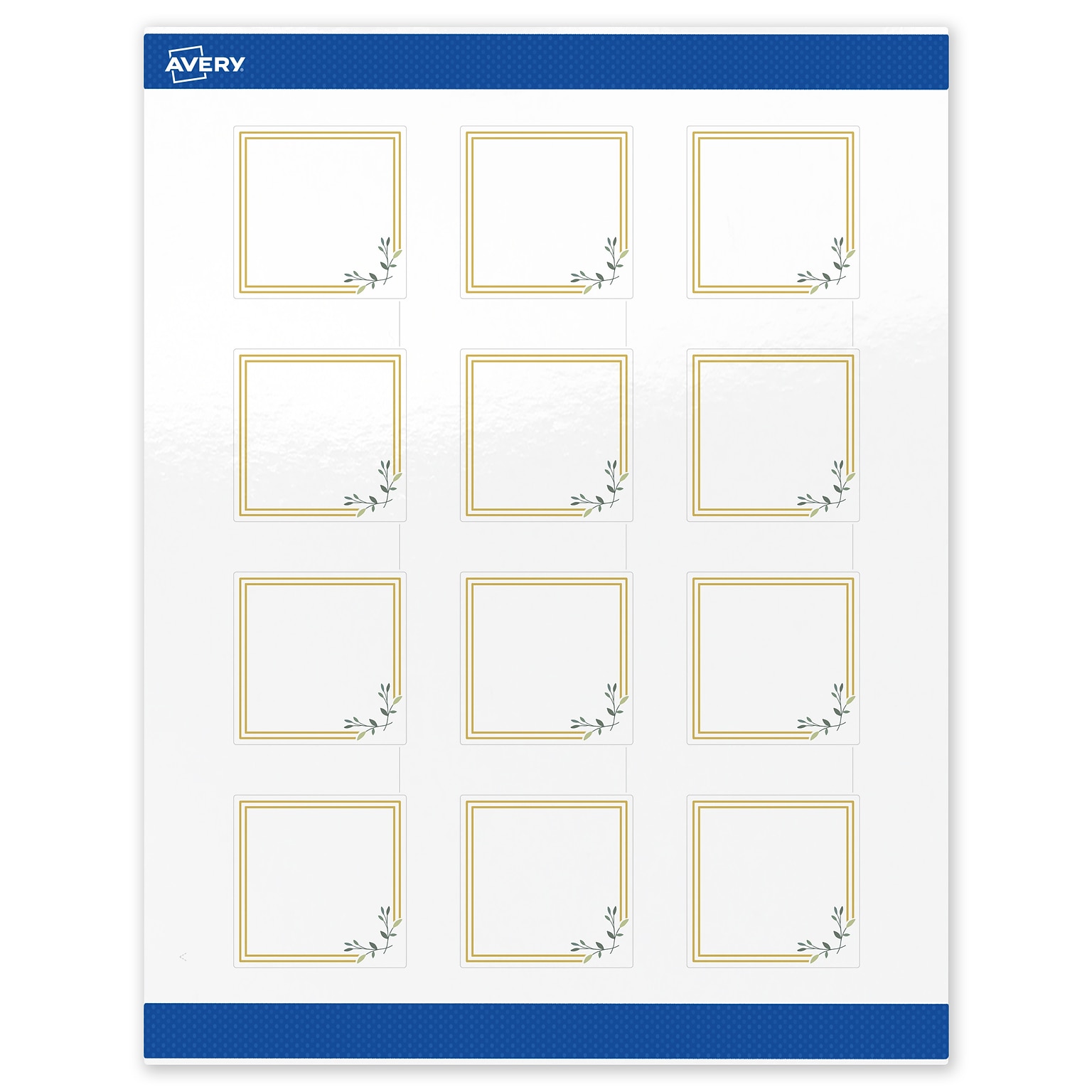 Avery Laser/Inkjet Square Multipurpose Labels, 2 x 2, White, 120/Pack (S00-DMS)