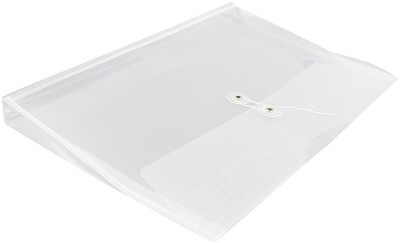 JAM Paper Premium Plastic Document File, Legal, Clear, 3/Pack (219B1CLX3)
