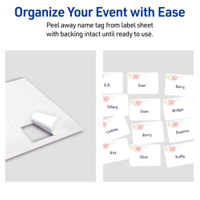 Avery Rectangle Multipurpose Labels, 2-1/3" x 3-3/8", White, 80/Pack (19479370425)
