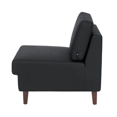 Flash Furniture Hercules Artemis LeatherSoft Middle Reception Chair, Black (ZB8921MBLK)