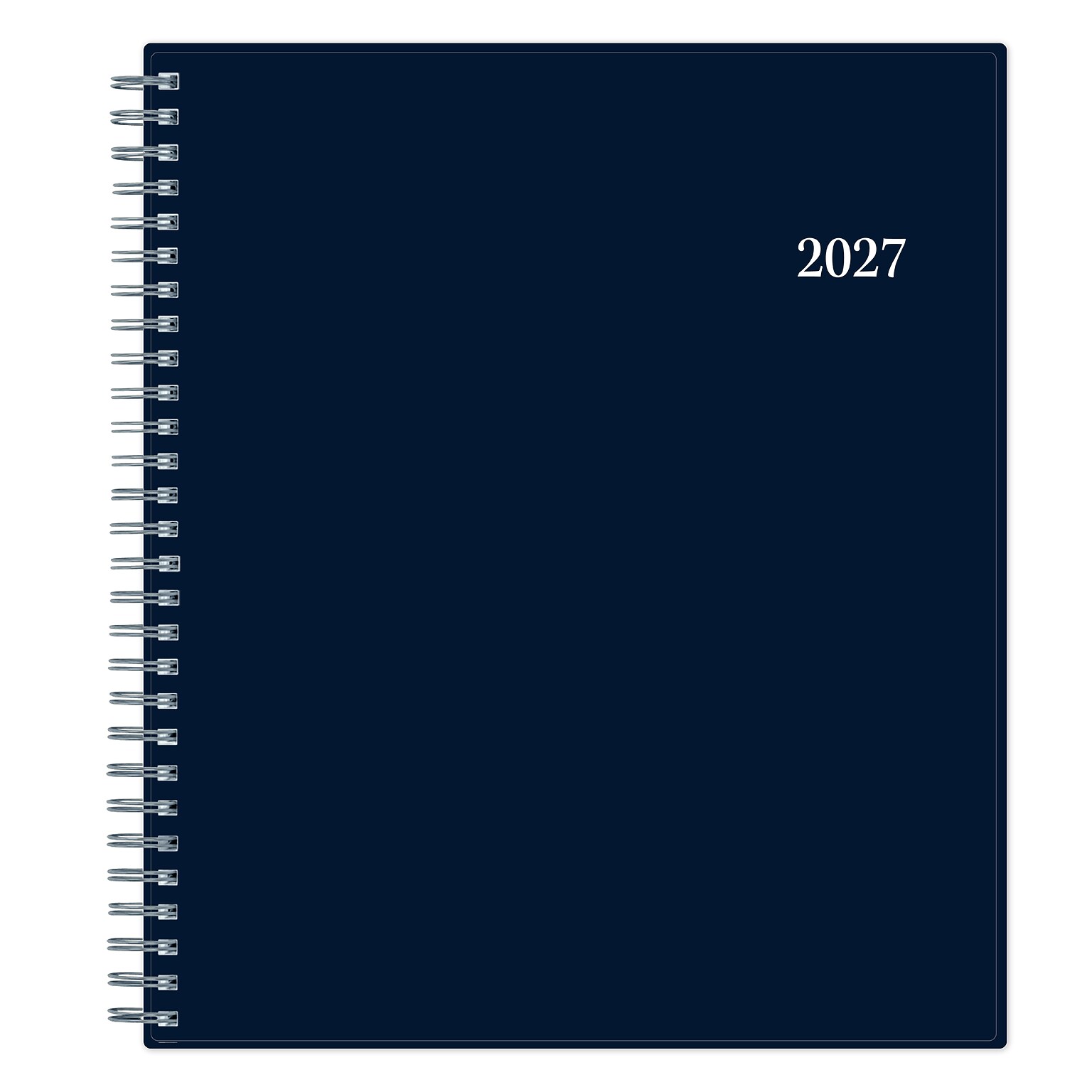 2027 Blue Sky Passages 8 x 10 Calendar Year Monthly Planner, Plastic Cover, Solid Navy (148660-27)