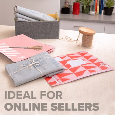 Scotch 8.5" x 11" Self-Sealing Bubble Mailer, #2, Red/Pink, 4/Pack (8912DR-2-4)