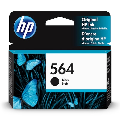 HP 564 Black Standard Yield Ink Cartridge, Prints Up to 250 Pages (CB316WN#140)