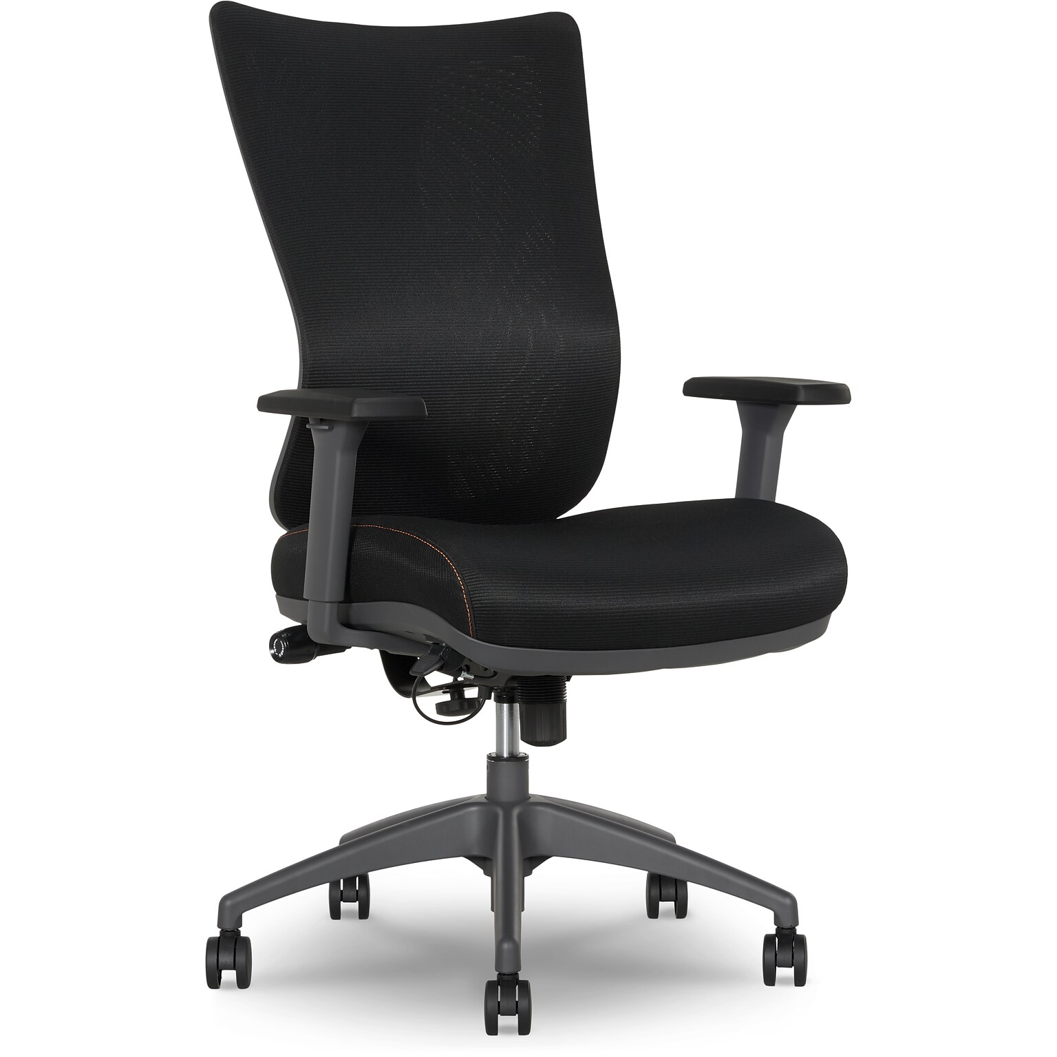 Sharper Image Revive Shiatsu Ergonomic Mesh Swivel Massage Chair, Black (60097-BLK)