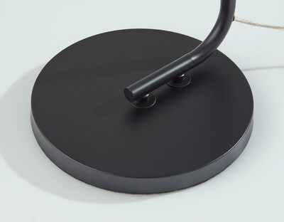 Adesso Atticus 59H Black Floor Lamp with Round Shade (3898-01)