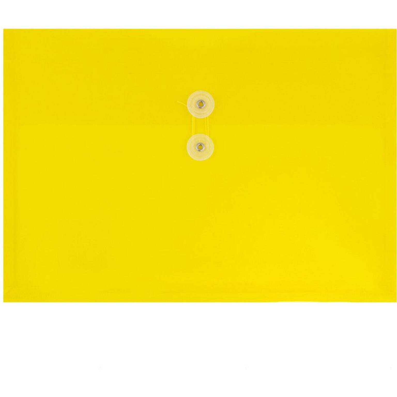 JAM Paper Premium Plastic Document File, Letter, Yellow, 3/Pack (218B1YEX3)