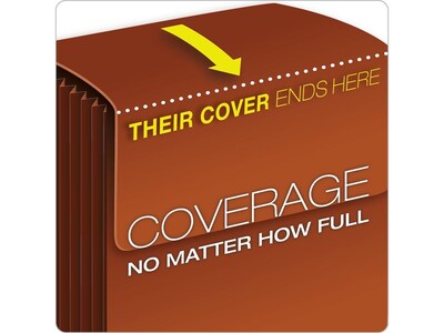 Pendaflex Reinforced 5.25 Expanding Wallet with Flap & Cord Closure, Letter Size, Brown, 10/Box (73186)